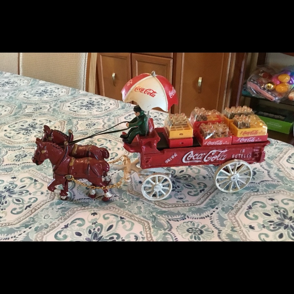 Vintage cast Coca-Cola wagon